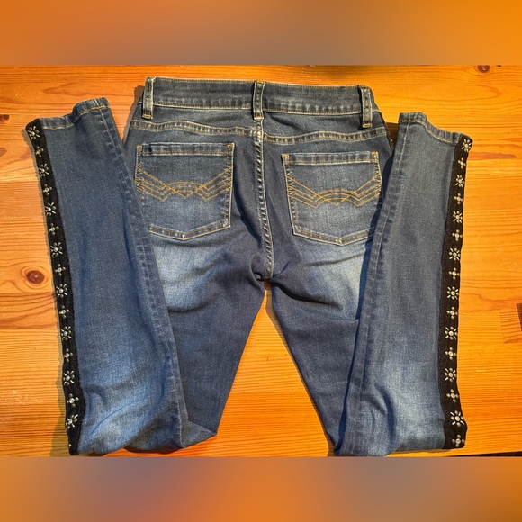 Idyllwind Miranda Lambert Boot Barn Jeans Studded Rhinestone Velvet Detail Sz 2 - Picture 4 of 6